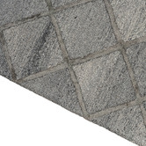 Elemental Rug Collective Charcoal Panama Diamonds Hand-Tufted Wool &amp; Viscose Rug