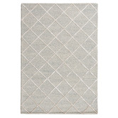 Elemental Rug Collective Grey Panama Diamonds Hand-Tufted Wool &amp; Viscose Rug
