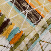 Elemental Rug Collective Green Retreat Flat-Woven Cotton Rug