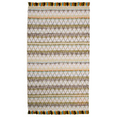 Elemental Rug Collective Green Retreat Flat-Woven Cotton Rug