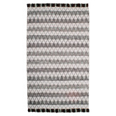 Elemental Rug Collective Grey Retreat Flat-Woven Cotton Rug