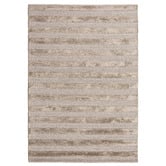 Elemental Rug Collective Taupe Panama Lines Hand-Tufted Wool &amp; Viscose Rug