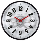 Boyle 36cm NeXtime Modern Gear Metal Wall Clock