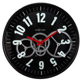Boyle 36cm NeXtime Modern Gear Metal Wall Clock