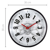 Boyle 36cm NeXtime Modern Gear Metal Wall Clock