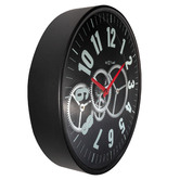 Boyle 36cm NeXtime Modern Gear Metal Wall Clock