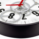 Boyle 36cm NeXtime Modern Gear Metal Wall Clock