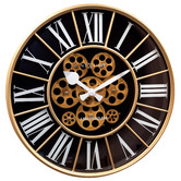 Boyle 50cm Black &amp; Gold NeXtime William Wall Clock