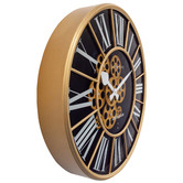 Boyle 50cm Black &amp; Gold NeXtime William Wall Clock