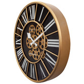 Boyle 50cm Black &amp; Gold NeXtime William Wall Clock