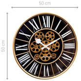 Boyle 50cm Black &amp; Gold NeXtime William Wall Clock