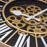 Boyle 50cm Black &amp; Gold NeXtime William Wall Clock