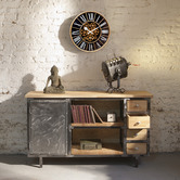 Boyle 50cm Black &amp; Gold NeXtime William Wall Clock