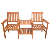 Sage Breeze Outdoor Avoca Hardwood Jack &amp; Jill Chair