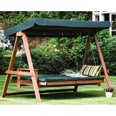 Sage Breeze Outdoor Rivers 3 Seater Swing Sofa Bed with Canopy