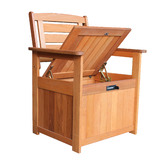 Sage Breeze Outdoor Lockt Wooden Outdoor Armchair with Lockable Storage Seat