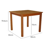 Sage Breeze Outdoor Barossa Shorea Wood Outdoor Bistro Table