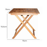 Sage Breeze Outdoor 2 Seater Yarra Shorea Wood Outdoor Foldable Bistro Set