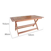 Sage Breeze Outdoor 4 Seater Yarra Shorea Wood Outdoor Foldable Dining Set
