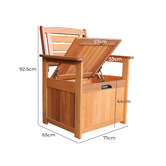 Sage Breeze Outdoor Lockt Wooden Outdoor Armchair with Lockable Storage Seat