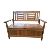Sage Breeze Outdoor Barossa Shorea Wood Outdoor Storage Bench