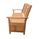 Sage Breeze Outdoor Barossa Shorea Wood Outdoor Storage Bench