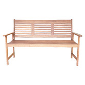Sage Breeze Outdoor 3 Seater Jasper Shorea Wood Garden Bench