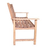 Sage Breeze Outdoor 3 Seater Jasper Shorea Wood Garden Bench
