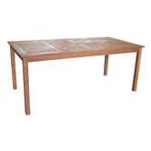 Sage Breeze Outdoor 6 Seater Jasper Shorea Wood Outdoor Dining Table &amp; Chair Set