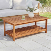 Sage Breeze Outdoor Natural Avoca Wood Outdoor Coffee Table