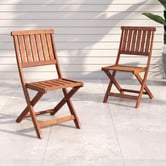 Sage Breeze Outdoor Yarra Shorea Wood Outdoor Folding Chairs