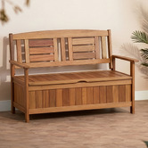 Sage Breeze Outdoor Barossa Shorea Wood Outdoor Storage Bench