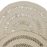 Atlas Flooring Taupe Dotti Round Cotton Rug