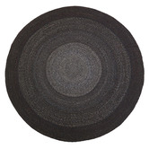 Atlas Flooring Dark Brown Midi Hand-Woven Round Rug