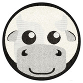 Atlas Flooring Kids&#039; Richie Cow Round Rug