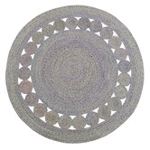 Atlas Flooring Grey Kristi Hand-Woven Round Rug