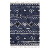 Atlas Flooring Grey &amp; Navy Algiers Power-Loomed Rug
