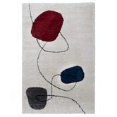 Atlas Flooring Multi-Coloured Bilbao Abstract Shag Rug