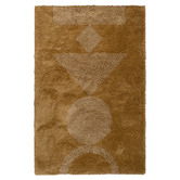 Atlas Flooring Ochre Geo Contemporary Shag Rug