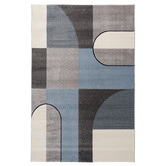Atlas Flooring Blue Geraint Geometric Rug