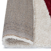 Atlas Flooring Red &amp; Grey Oscar Contemporary Shag Rug
