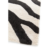 Atlas Flooring Cream &amp; Black Oran Zebra Power-Loomed Rug