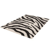 Atlas Flooring Cream &amp; Black Oran Zebra Power-Loomed Rug