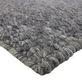 Atlas Flooring Charcoal Denitsa Hand-Loomed Wool &amp; Cotton Rug