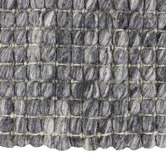Atlas Flooring Charcoal Denitsa Hand-Loomed Wool &amp; Cotton Rug