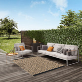 Atlas Flooring Sand &amp; Black Nore Outdoor Rug