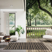 Atlas Flooring Black &amp; Beige Stan Outdoor Rug