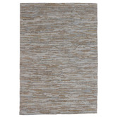 Atlas Flooring Brown Angus Flat Weave Leather &amp; Cotton Rug