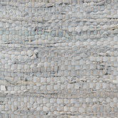 Atlas Flooring Light Grey Angus Flat Weave Leather &amp; Cotton Rug