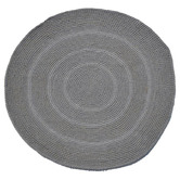 Atlas Flooring Silver &amp; Grey Welsh Hand-Woven Round Rug